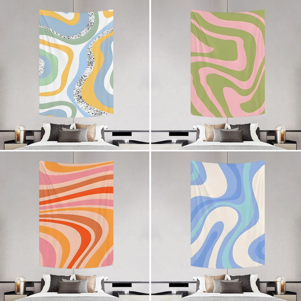 Tapisserie abstraite S-SwimexposG-Graffiti, fond de fête, décoration de chambre, conflicgrill, esthétique