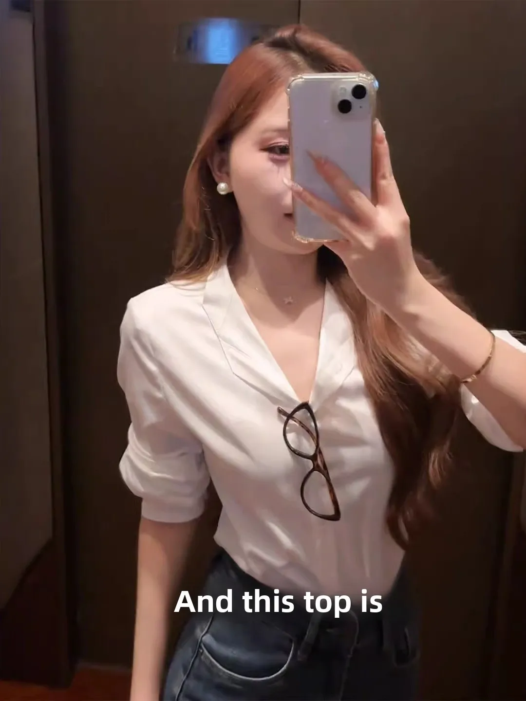 

White Long Sleeve Shirt Women's Early Autumn New Style Slim Fit Short Waist Cinched Fashionable French Style Loose Women's Shirt