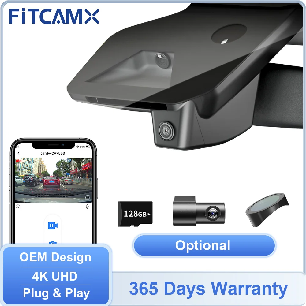 Cámara para Auto FITCAMX para Dodge Hornet 2023-2025, Cámara Delantera y Trasera 4K para Dodge Ram 1500 Bighorn Laramie Tradesman Rebel 2025 2026