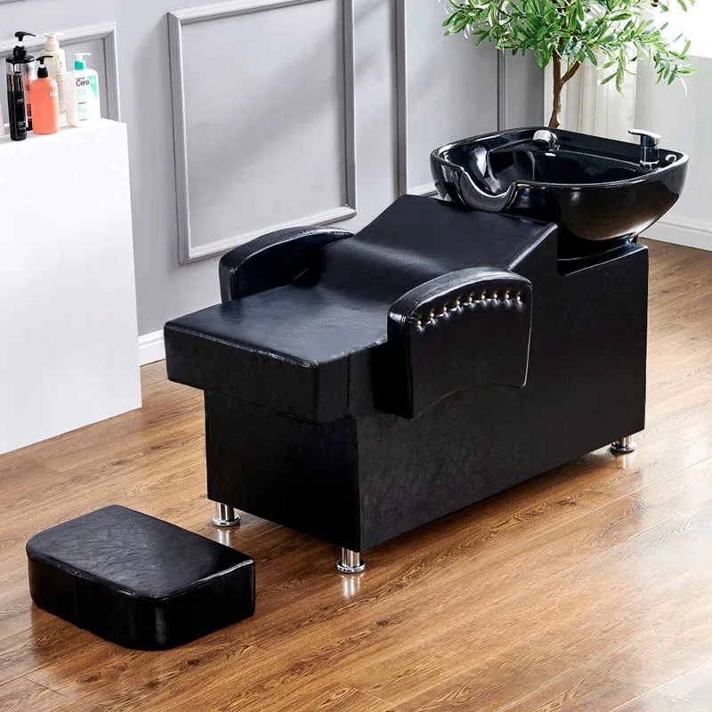 

Professional Hairdressing Chair Washbasin Hair Therapy Shampoo Bed Washing Mobile Basin Shower Reclining Salon Stuhl Barber Wash