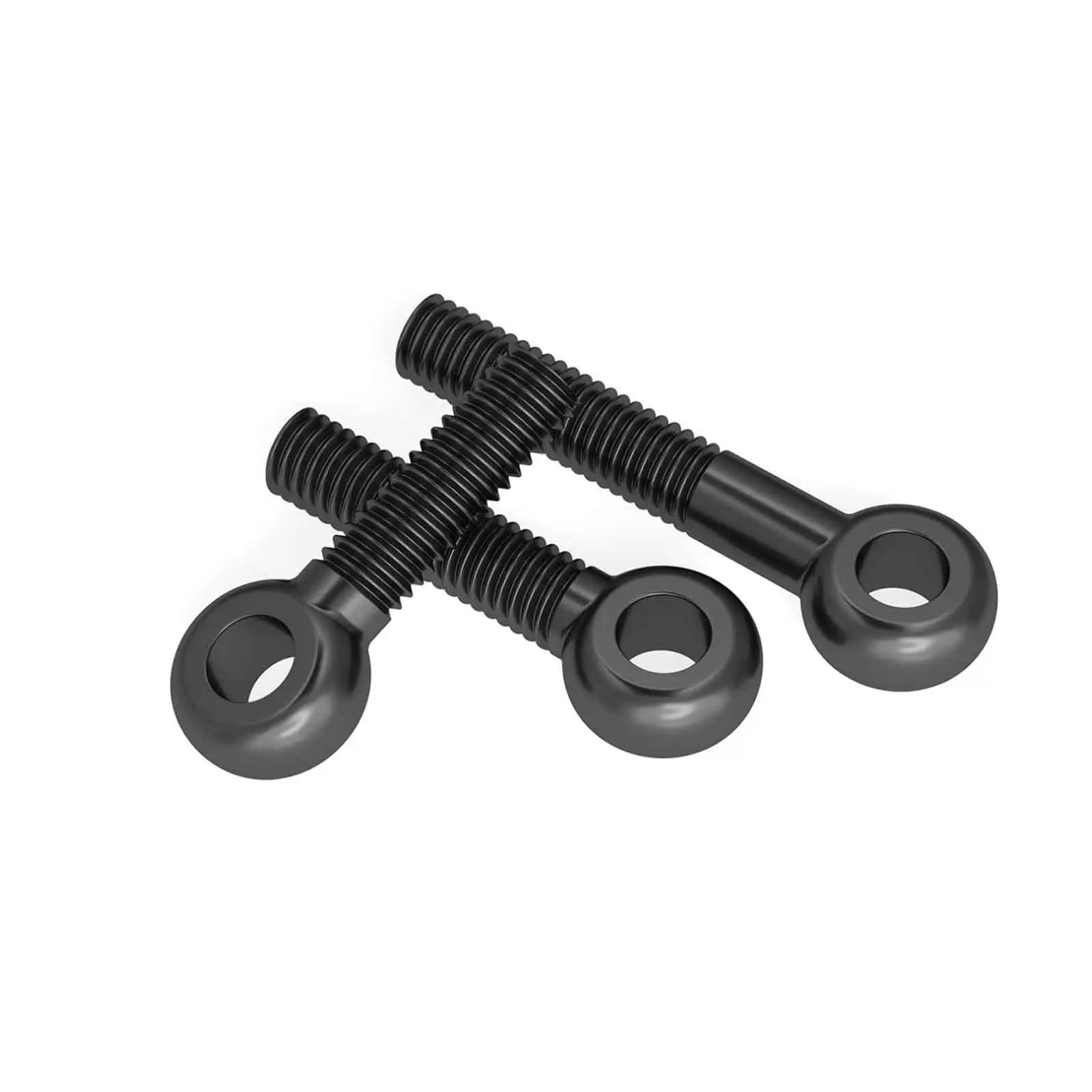 1/10pcs Black Oxide Eye Bolt GB798 Carbon Steel Black Lifting Eye Screw Fish Eye Hole Threaded Rod Swivel Fastener