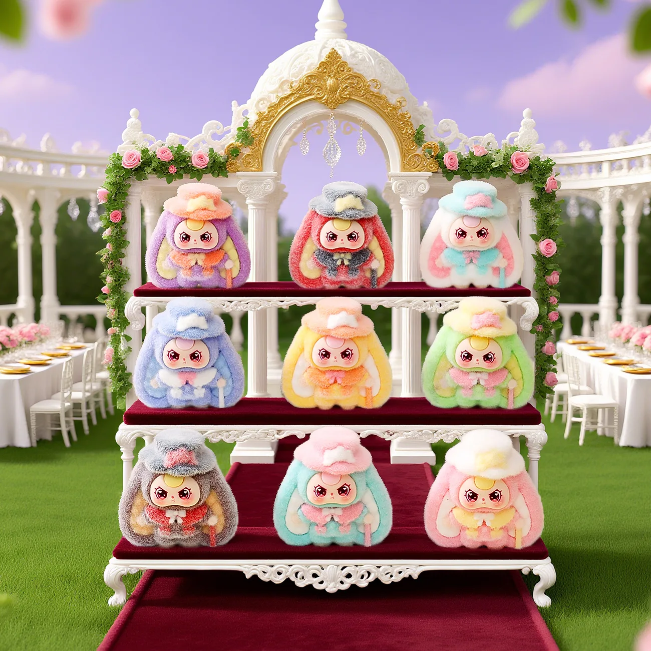 9 قطعة-جديد صغير كارتون الطفل سلسلة ثلاث سنوات لطيف الكرة لعبة مكتب عنصر الزخرفية للاستخدام المكتبي #3