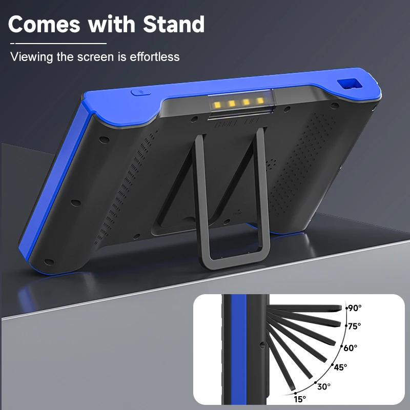 360 °   Câmera endoscópica industrial com rotação automática HD1080P, tela IPS de 7 polegadas, design removível com lente dupla e tripla de 9,5 mm IP67