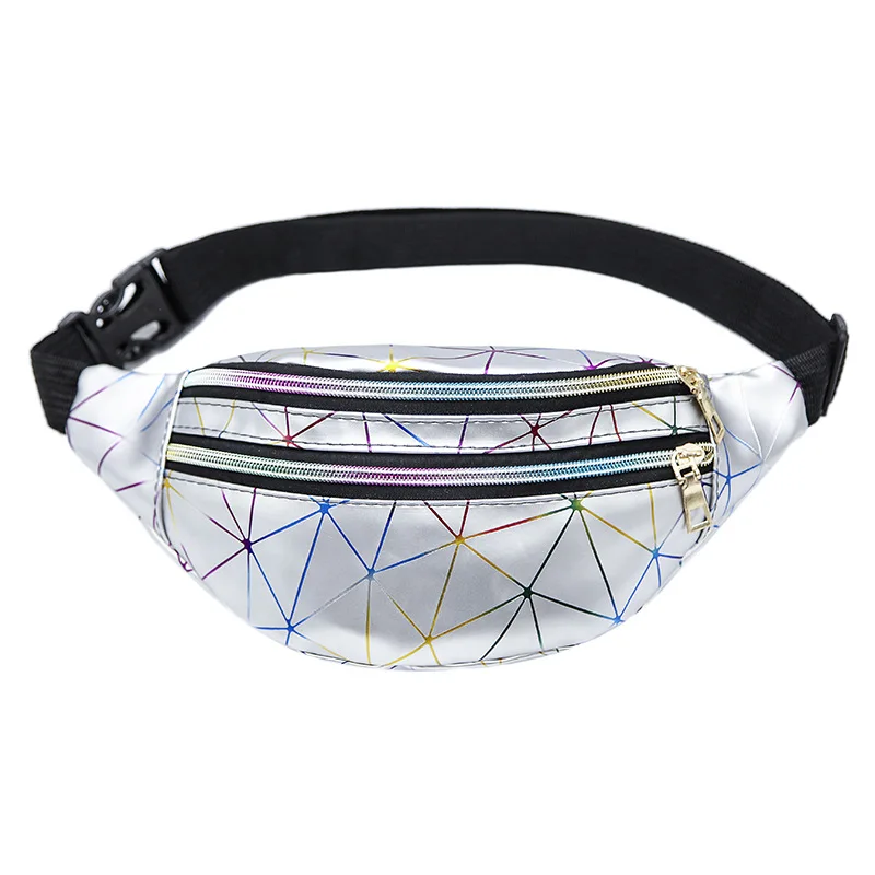 

Holographic Design Waist Pack Bags for Women Glitter Fanny Pack Waterproof Belt Bag Fashion Laser Waist Pack Phone Pouch