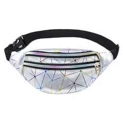 Holographic Design Waist Pack Bags for Women Glitter Fanny Pack Waterproof Belt Bag Fashion Laser Waist Pack Phone Pouch