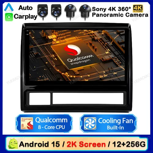 Android 15 Radio del coche para Toyota Tacoma 2 N200 Hilux 2005 - 2015 reproductor de vídeo estéreo Multimedia Carplay Auto Ai voz GPS NAVI 4G
