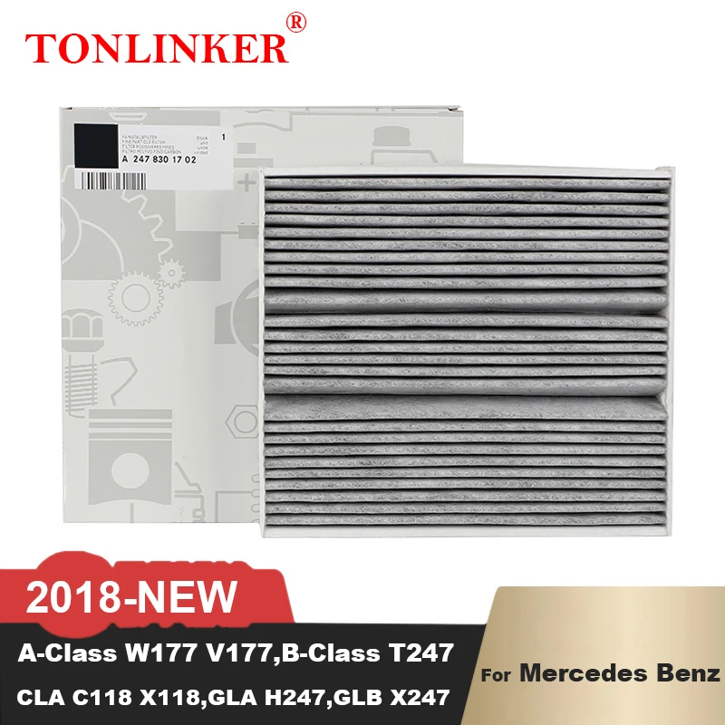 TONLINKER Cabin Filter A2478301702 For Mercedes Benz A Class W177 V177 B Class T247 CLA C118 X118 GLA H247 GLB X247 A2478300800