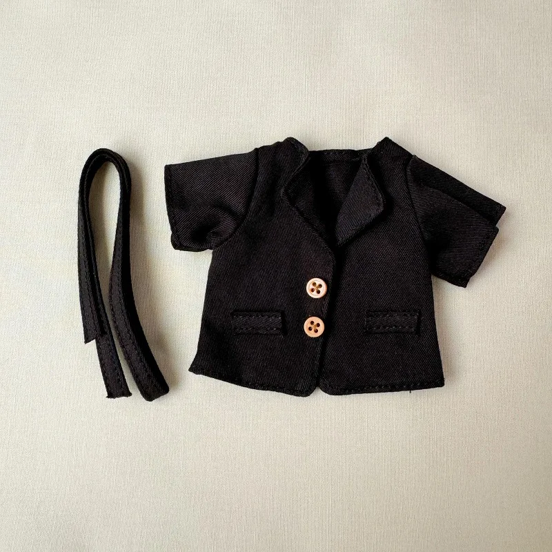 Nieuwe Labubu Vintage Trenchcoat 17 cm Poppenkleertjes Mini Pop Herfst En Winterjas Groothandel Accessoires Kleding Voor Labubu