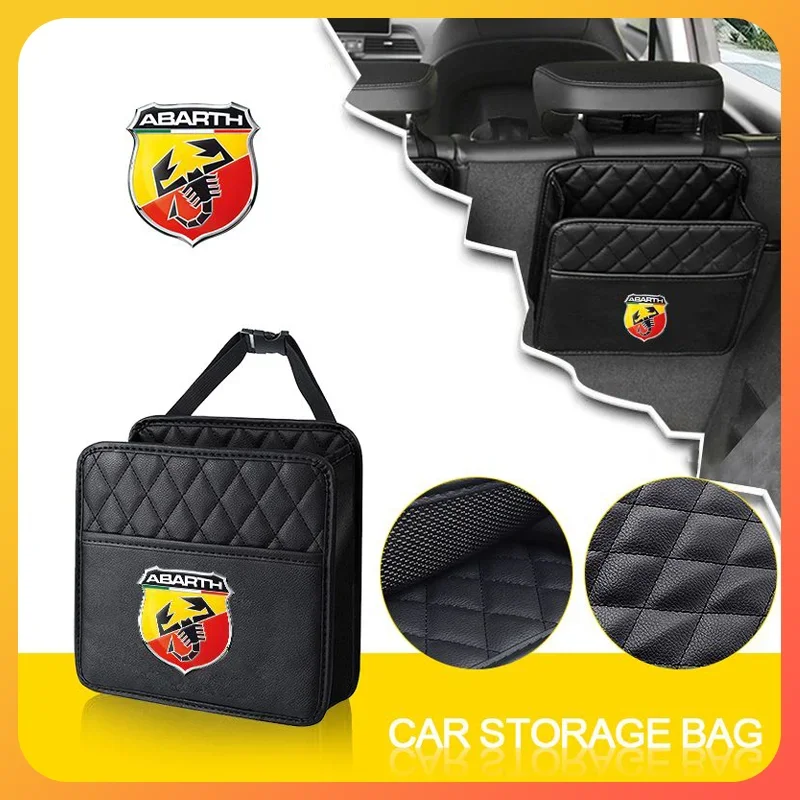 

Car Backseat Organizer Multifunction Leather Interior Hanging Storage Bag For Abbas Abarth Punto Stilo Ducato Car Accessories