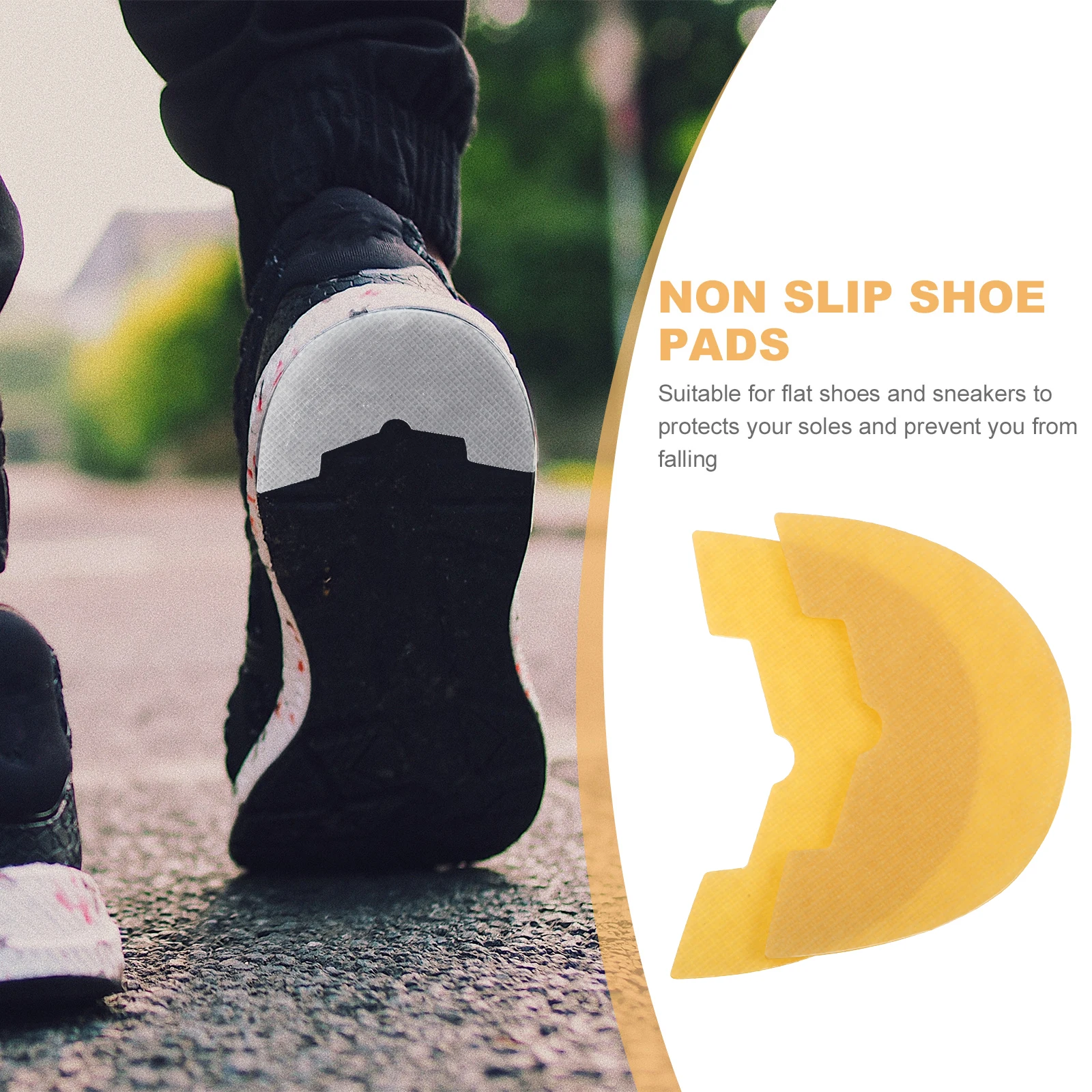 

5 Pairs Shoe Sole Anti-wear Stickers Shoes Rubber Heel Pad Repair Grease Soft Resin Particles for Miss