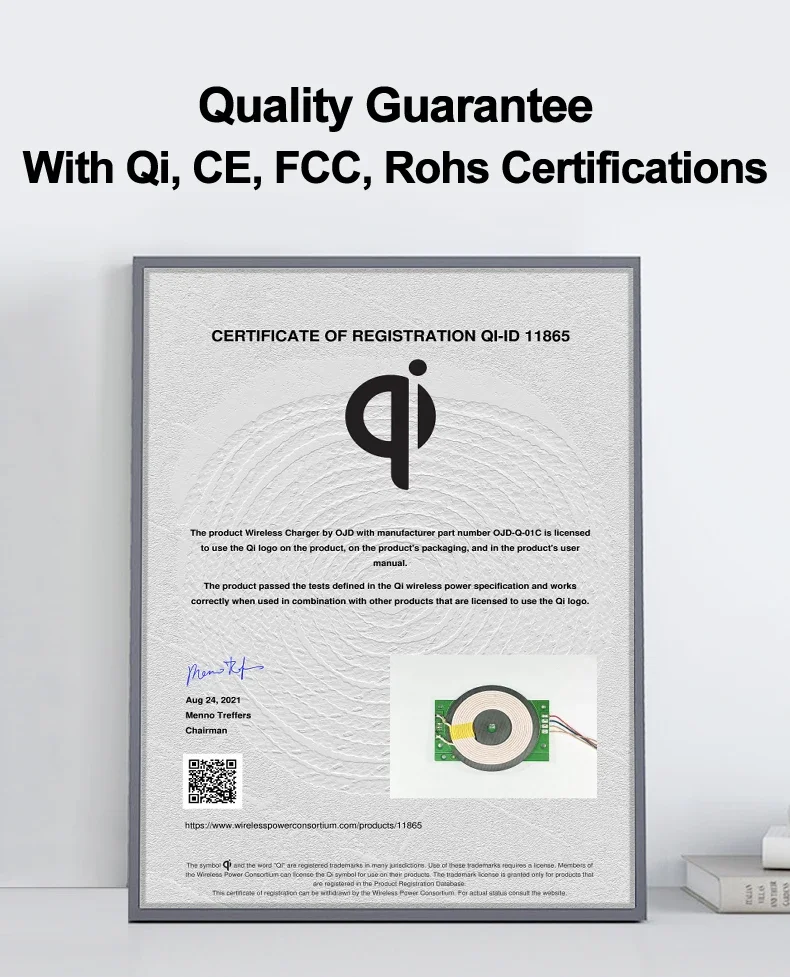 15W Qi Fast Wireless Ladestation Ständer LED für iPhone 16~12 Pro Max Samsung Xiaomi AirPods Pro Ultradünnes Schnellladepad – Detail 6