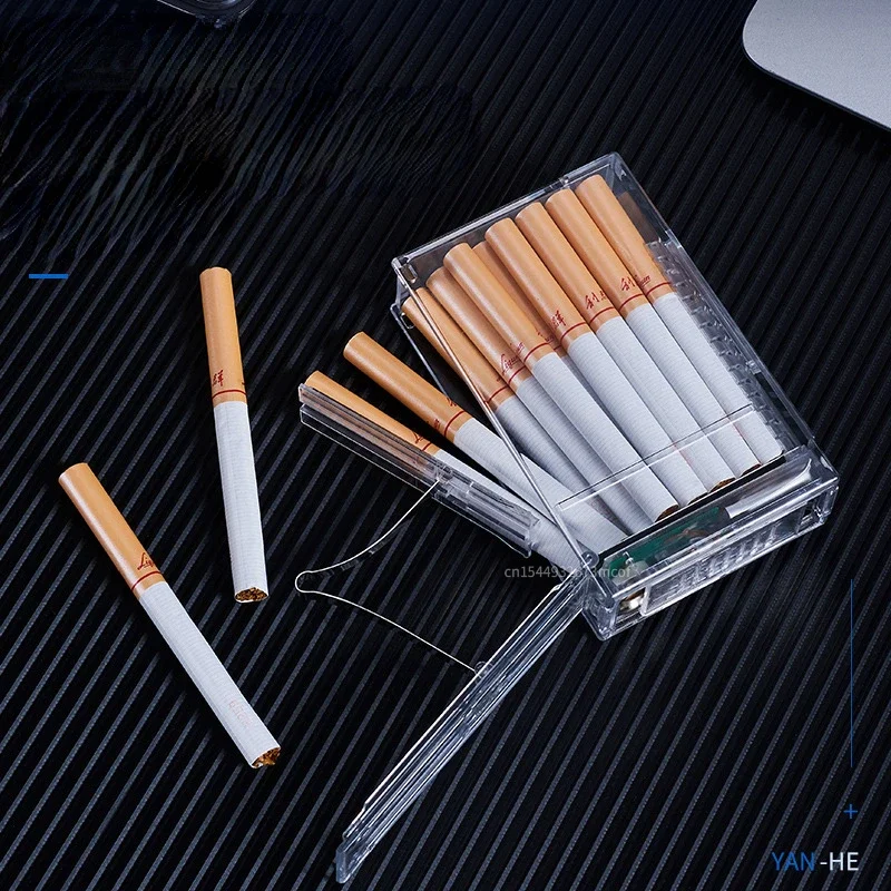 Cigarette Lighter Cigarette Case All-in-one Machine Charging Creative Transparent Automatic Pop-up Cigarette Case Lighter