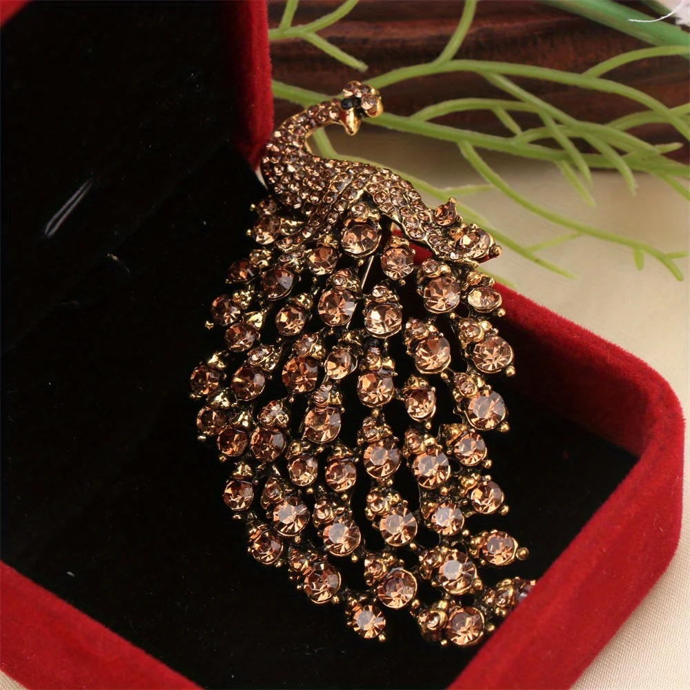 Baroque luxury beautiful peacock phoenix design brooch pin, jewelry accessories, wedding holiday party couple surprise gift