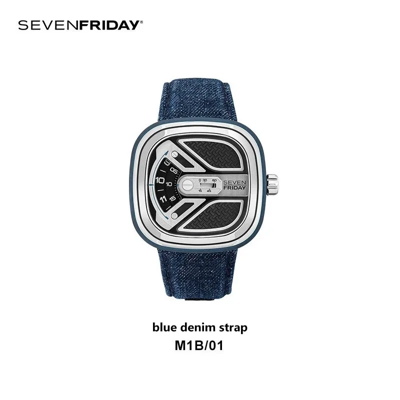 SEVEN FRIDAY-Fully Automatic Mechanical Watch for Men, Waterproof Watch, Luxury Brand, M Series, M1B/01, M1B/02 seven friday