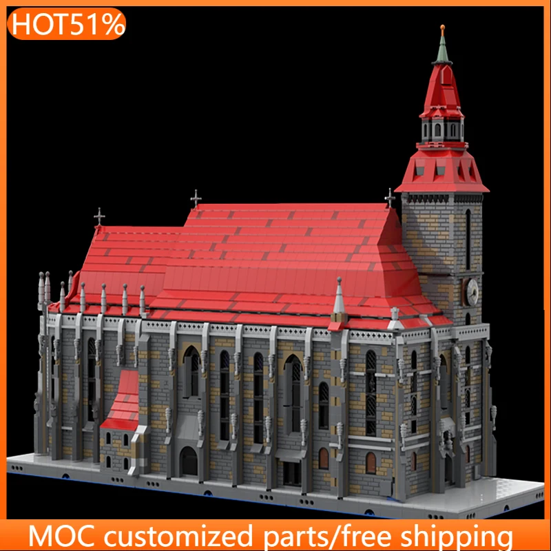 

7843 PCS Cathedral Church of Brasov Romania MOC Customize Modular Building Block Model Popular Kids DIY Boys Festival Toy Gift
