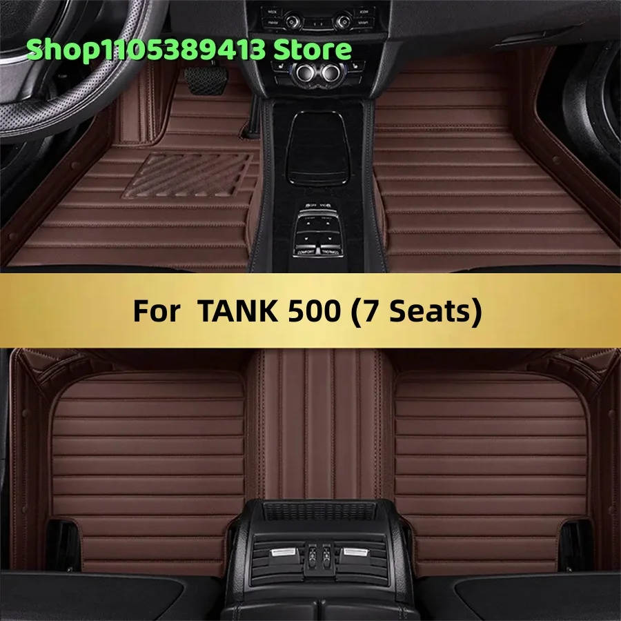 

Коврики для автомобиля из кожи на заказ для TANK 500 (7 мест) 2025 2026 2027 2028, аксессуары для автомобильных ковриков