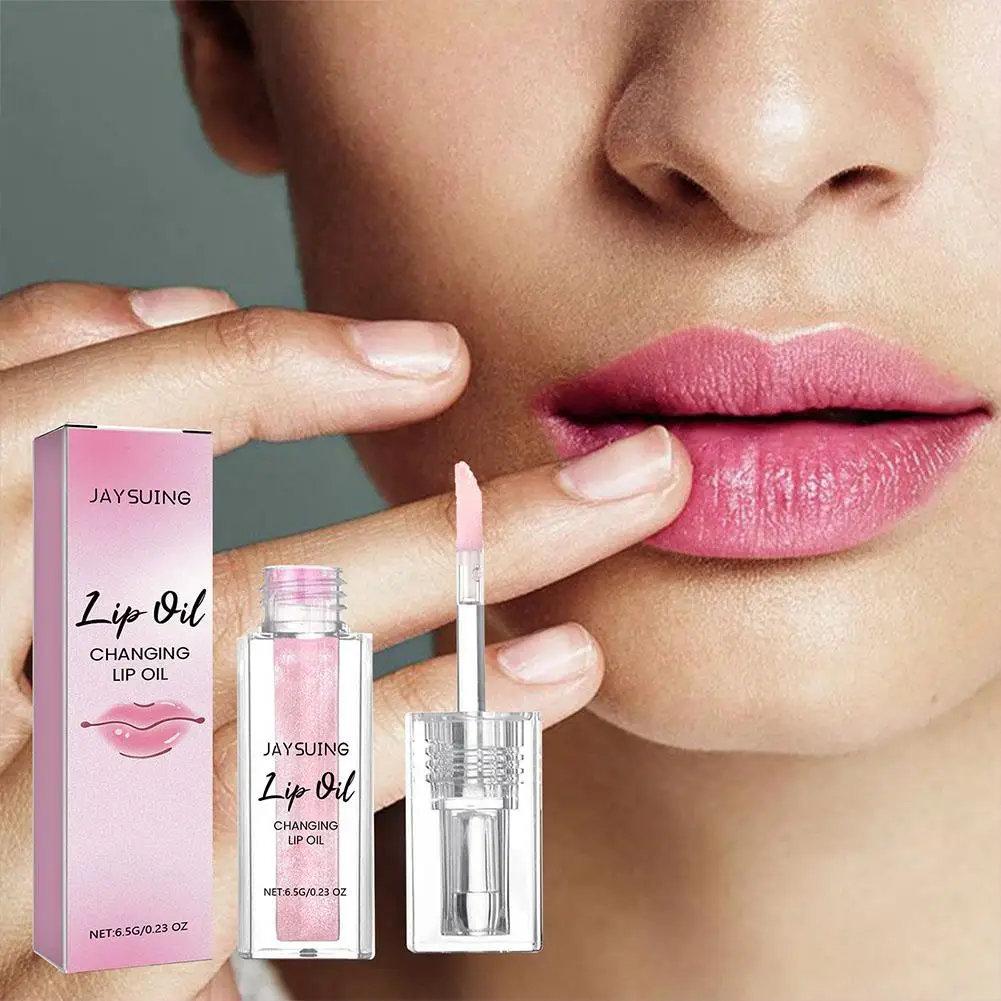 Farbwechsel Lippen öl Kosmetik Farbwechsel Lippen lippe pflegendes Plump ing Oil klebrig feuchtigkeit spendend transparent nicht getönt r3w2