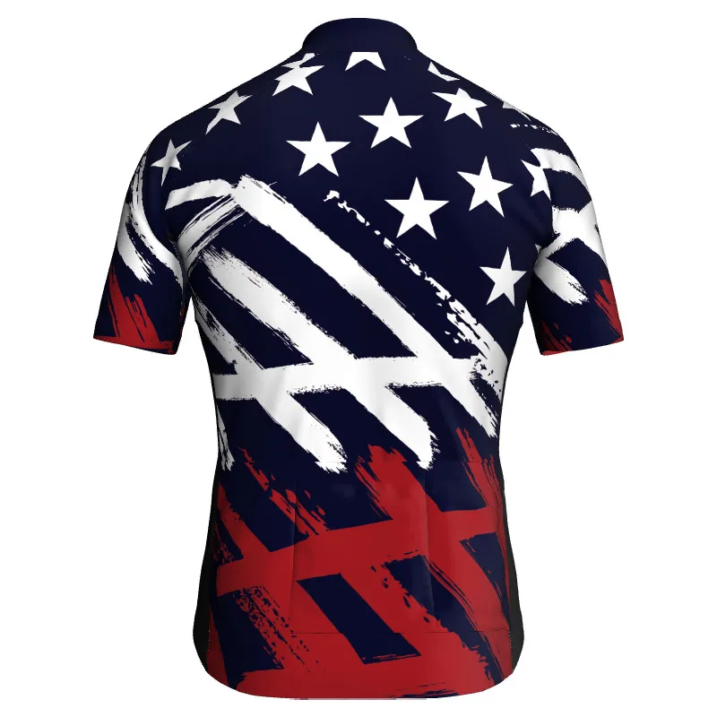 Summer Short Sleeve Motocross Cycling USA Jersey Road Wear Bike Shirt MTB Clothes Comfortable Jacket Sweater Champion bib