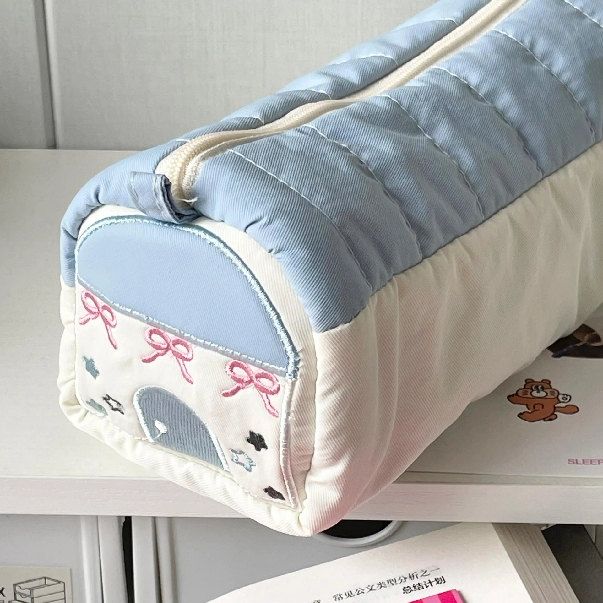 Large Capacity Pen Bag Simple Cotton House Pen Storage Bag Stationery Pencil Box School Supplies