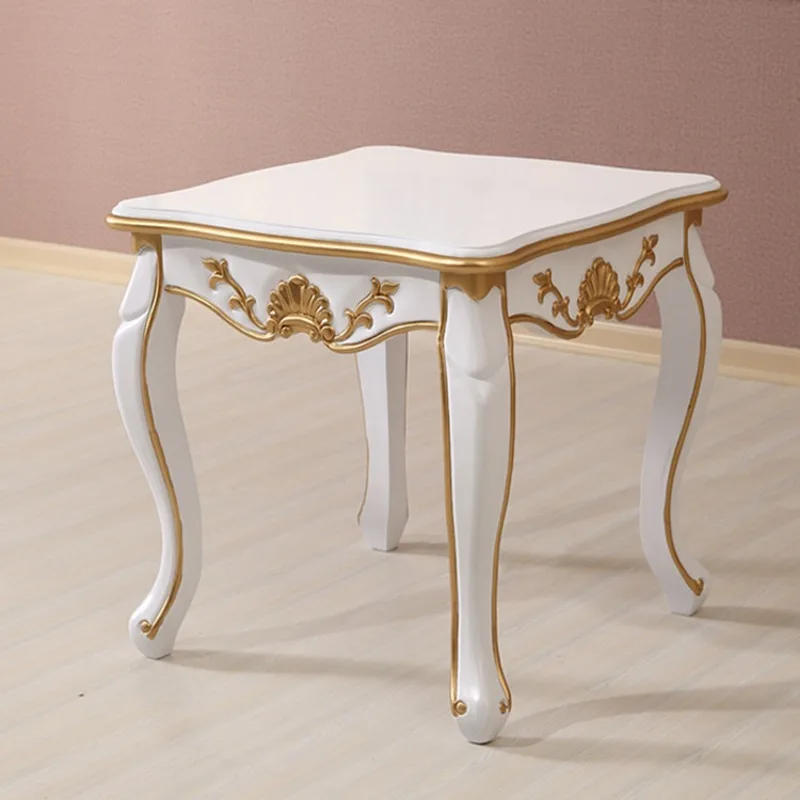 European corner table, solid wood edge table, neoclassical coffee table, sofa corner table in stock.