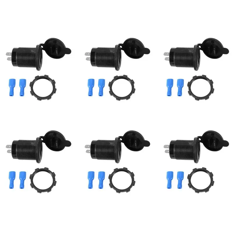 

6X 5V 4.8A Dual Usb Socket Adapter Power Socket For 12V 24V Car Ship Rv-A08Q