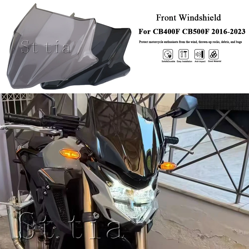 

For Honda CB400F CB500F 2016-2023 CB 400F CB 500F New Motorcycle Front Windscreen Windshield Wind Deflector Accessories