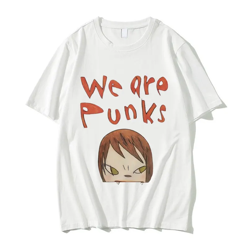 Yoshitomo Nara We Are Punks Vampire Baby Graphic T-shirt Men Women Cartoon Casual Tshirt Funny Male Oversized Short Sleeve Tees