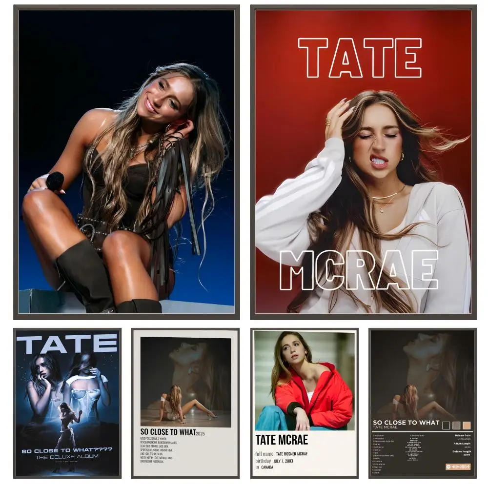 Singer T-Tate McRae Poster Versatile HD Waterproof Wall Art Self-Adhesive Decor for Any Space Ideal Gift