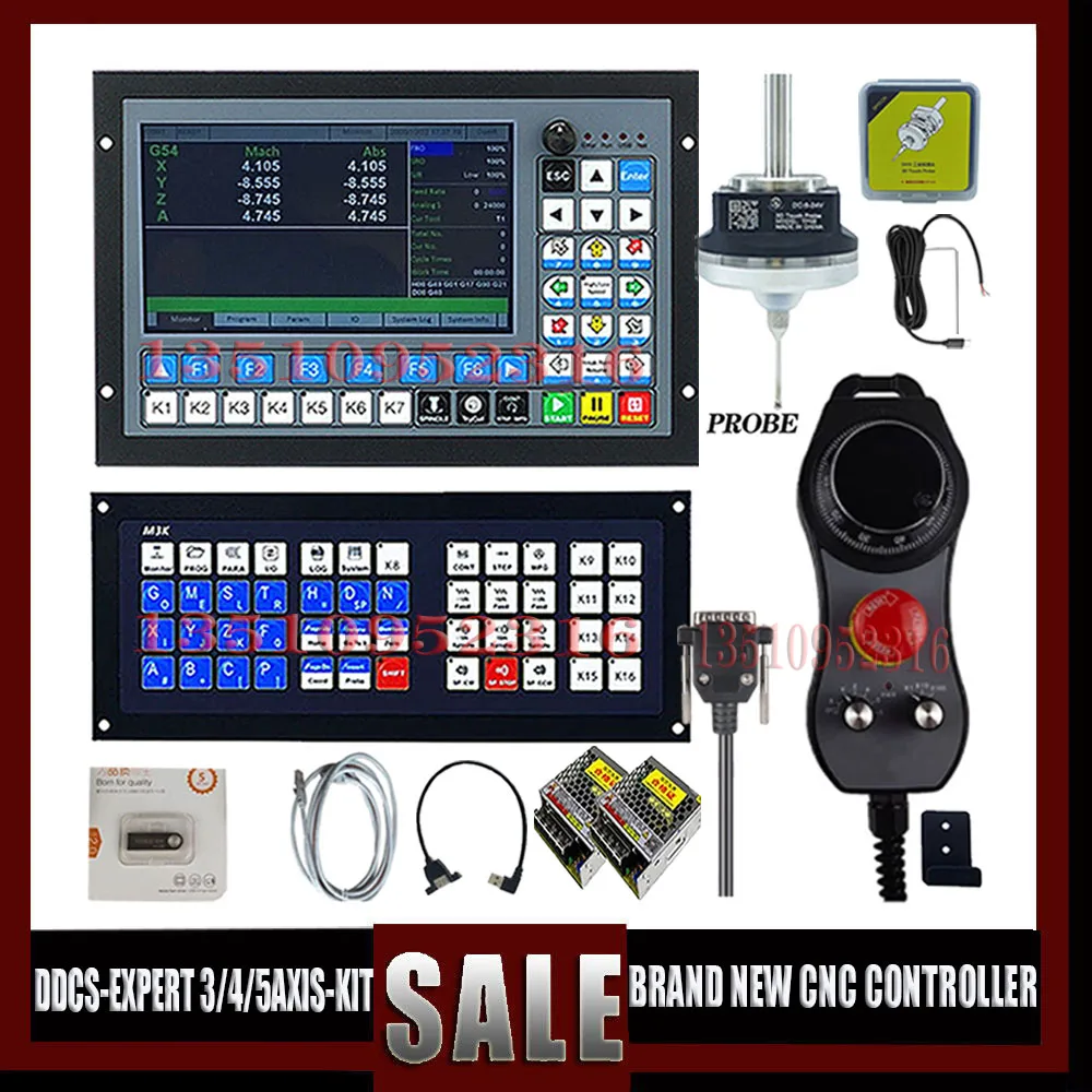 

Latest Ddcs-expert G Code 3/4/5 Axis Cnc Offline Controller Kit + Latest Extended Keyboard + 3d Edge Finder + Hand Wheel Mpg