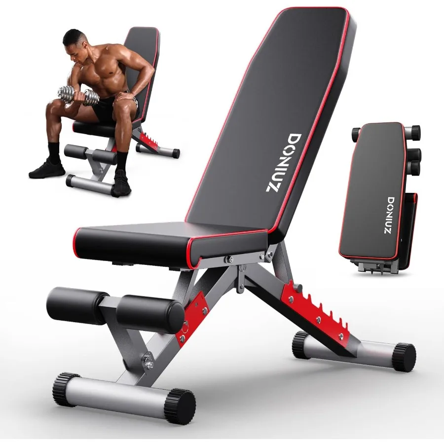 Weight Bench, Adjustable Workout Bench Press Set for Home Gym Full Body Strength Workout, Easy Assembly Foldable Training Liftin
