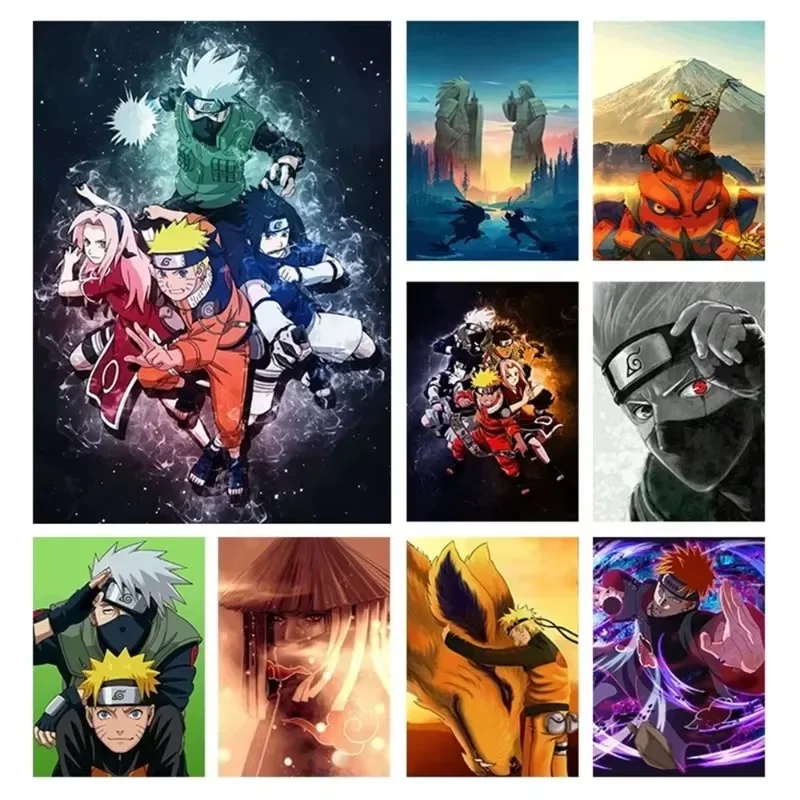 By Naruto Sasuke Japanese Anime Art Canvas Wall Art For Adults Home Decor Gift