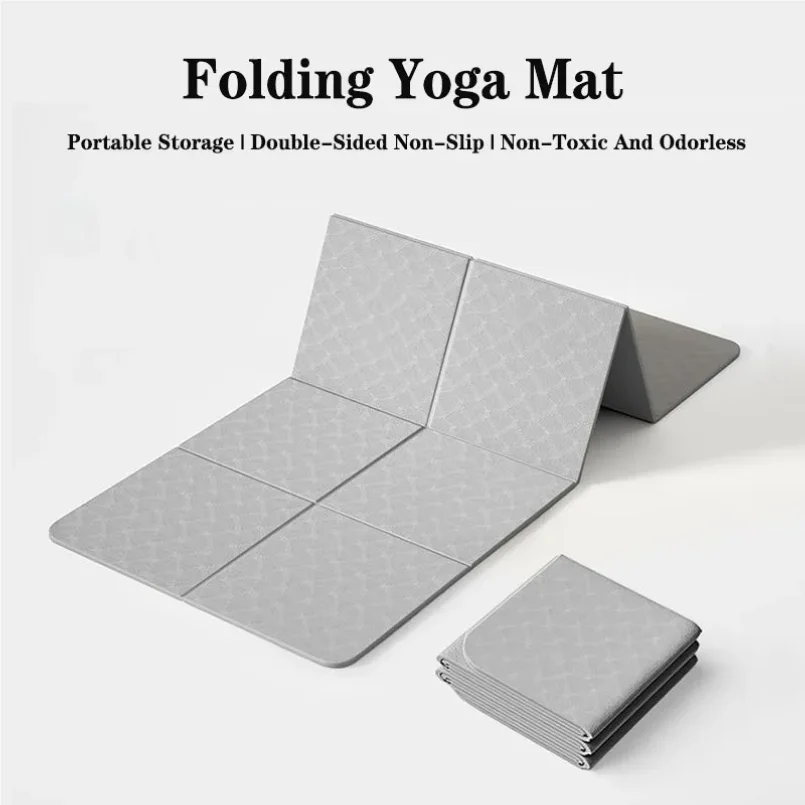 

New Foldable Yoga Mat Eco Friendly Tpe Folding Travel Fitness Exercise Double Sided Non-Slip For Pilates & Floor Workouts