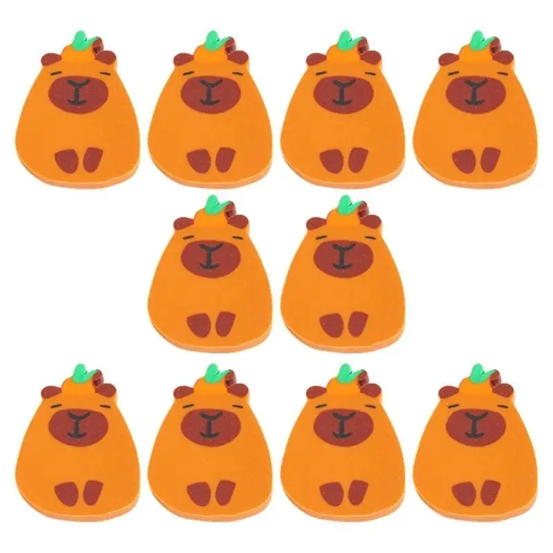 

96GE 10 Pcs Creative Pencil Erasers Lovely Animal Eraser Capybara Erasers for Kids