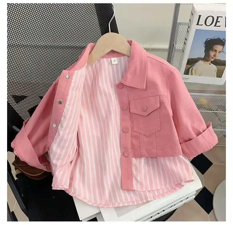 Summer Baby Clothes Girls shirt Cotton Bow Tops Tees Full Fashion Children\'s Outerwear 2024 2  3 4 5 6 7 Year