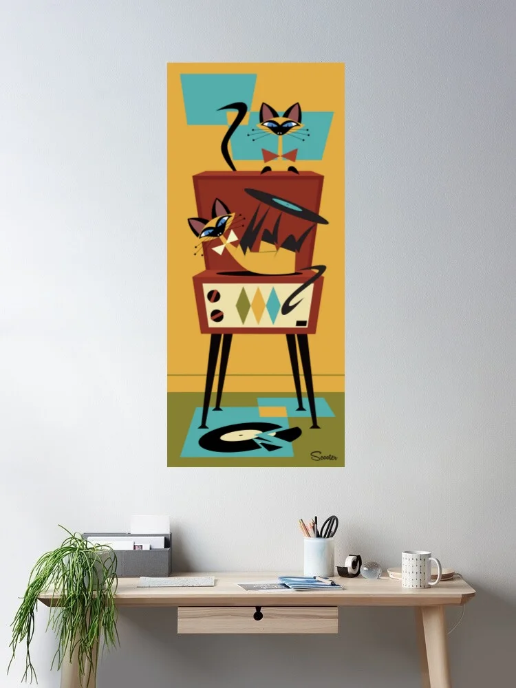 Art Scooter Hi-Fi-Hijinx Canvas POSTER ,Home Decor Wall art painting