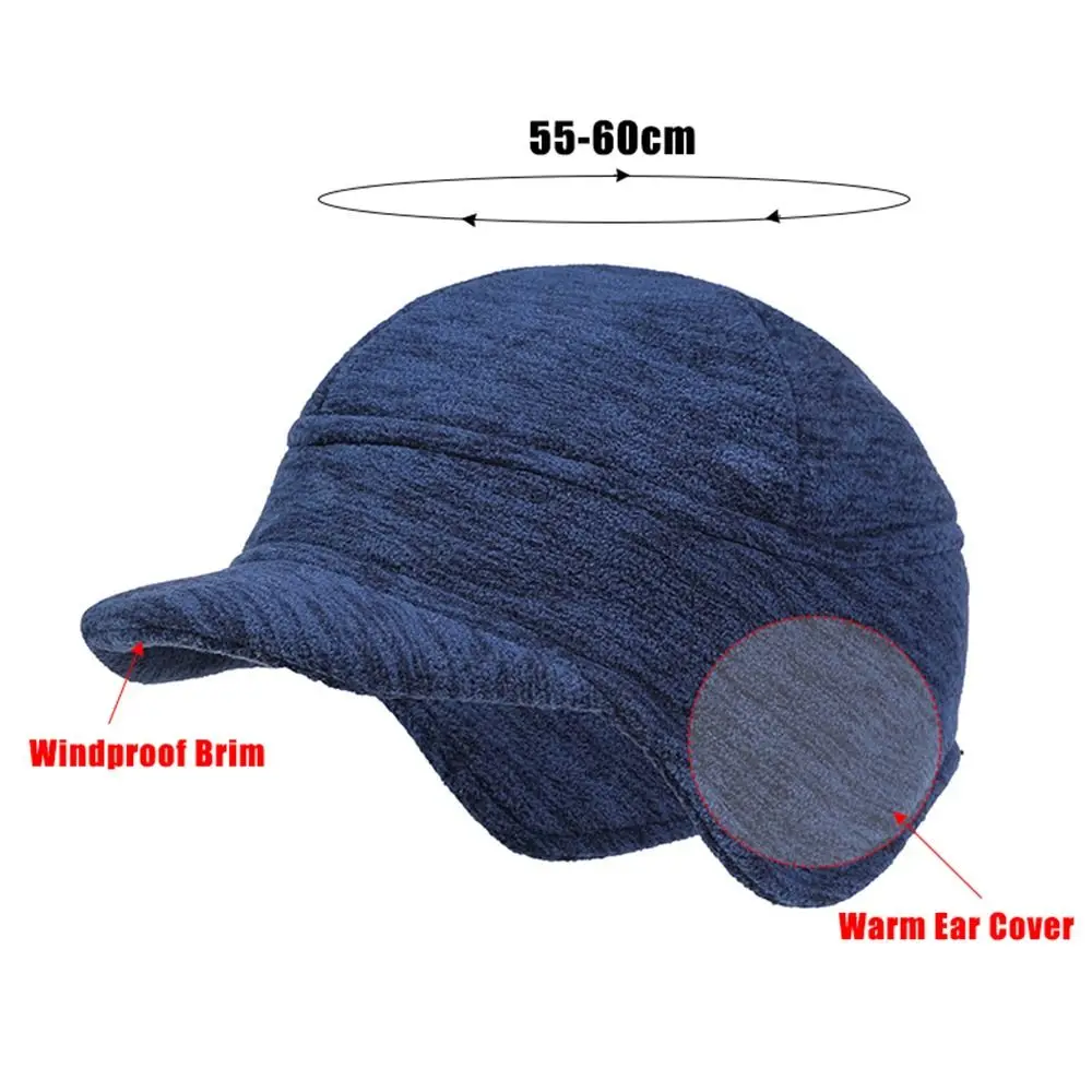 Thick Warm Fleece Hat Cycling Cap Men Women Winter Ear Cover Hat Outdoor Windproof Ear Protector Cap Knitted Beanies Hats