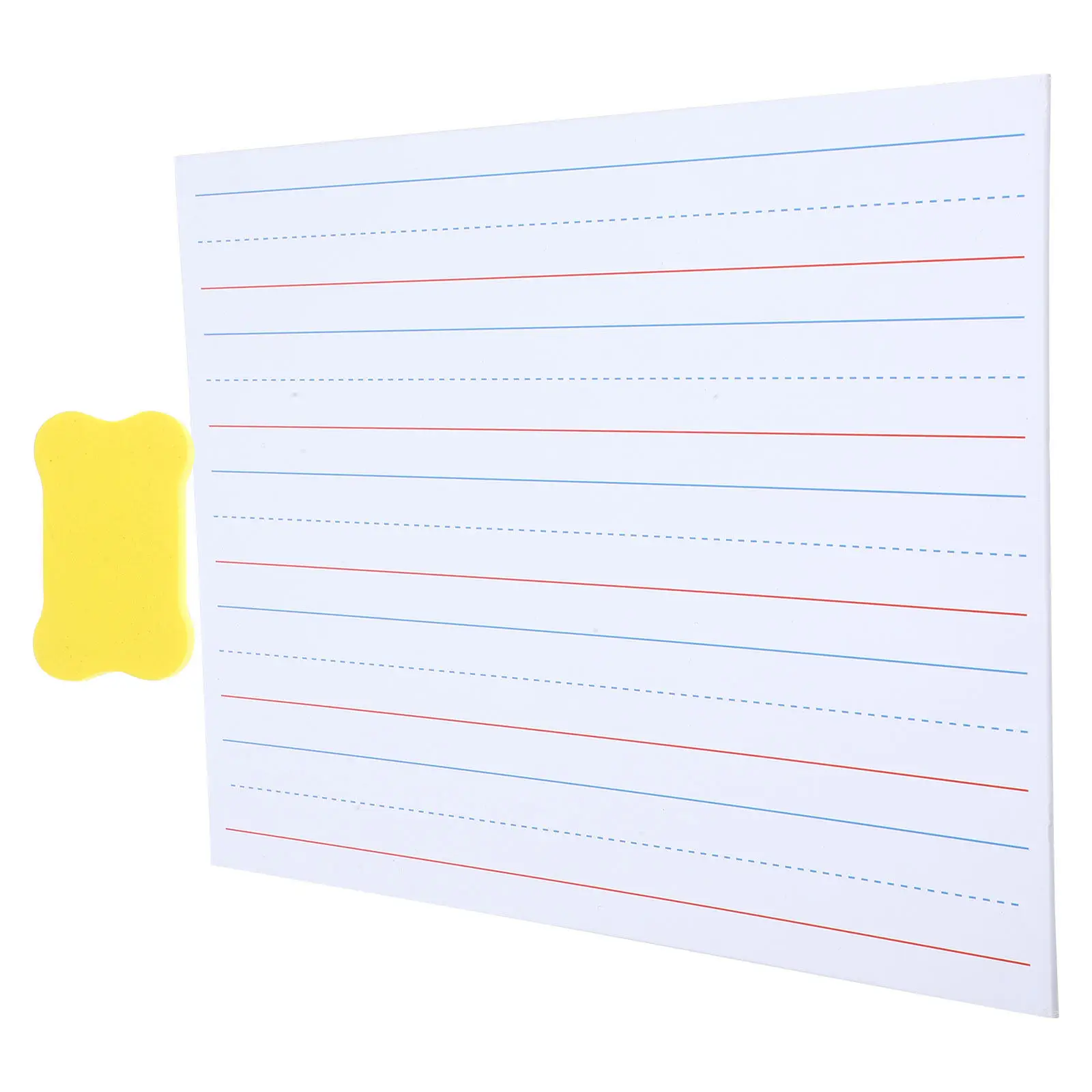 1Set Compact Dry Erase Learning Board for Teens Small Whiteboard with Lines Lightweight Erasable Writing Drawing Board