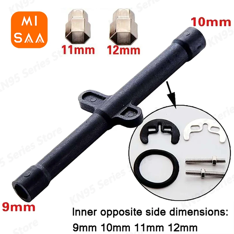 Plumbing Key 9/10/11/12mm Tap Wrench Flume Wrench Multifunctional Sink Faucet Socket Installation/Removal Tools Plumbing Wrench