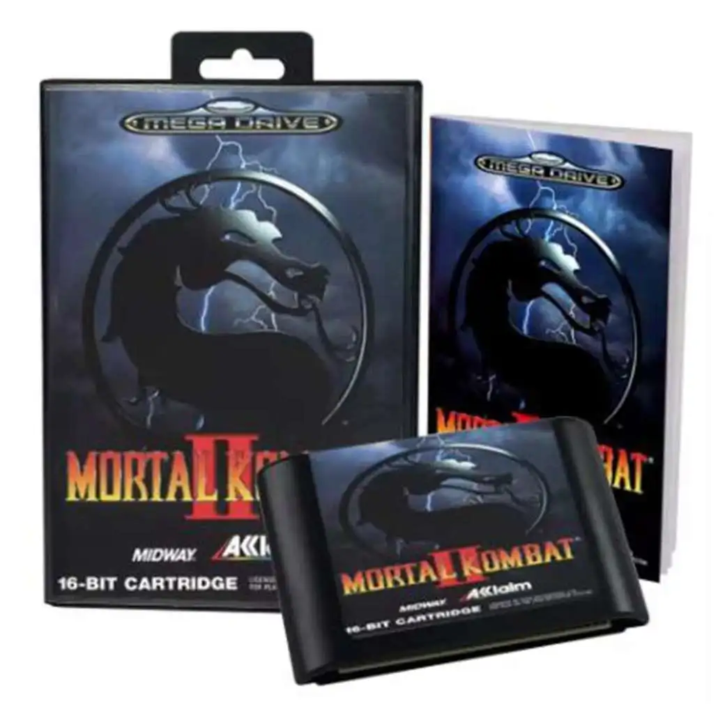 

Mortal Kombat 2 with Box and Manual for 16 Bit Sega MD Game Cartridge Megadrive Genesis System