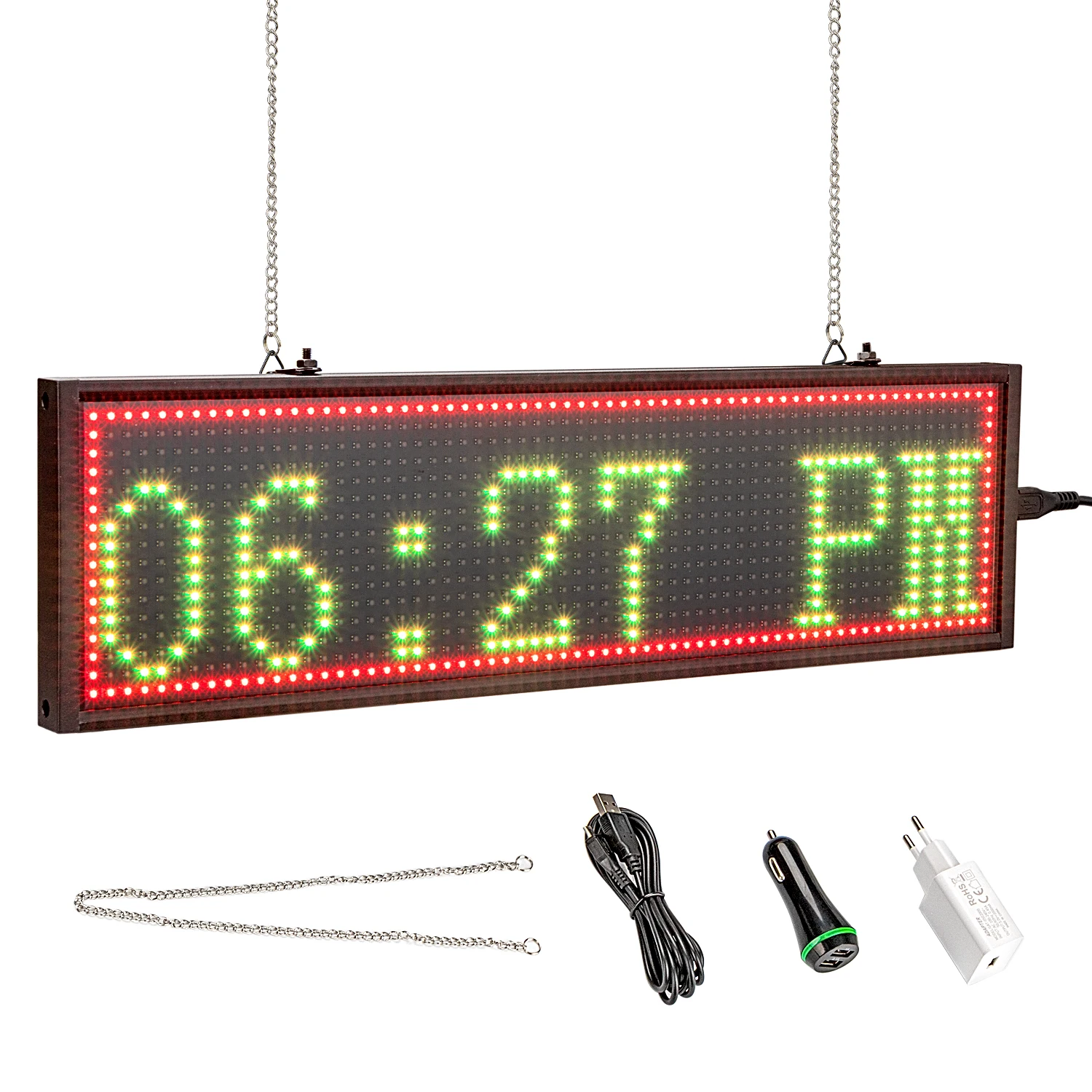 Imagem -04 - Programável Rolagem Led Display Board Open Sign p5 Smd Wi-fi Loja Interior Frontal Industrial Grade Negócio s 34cm