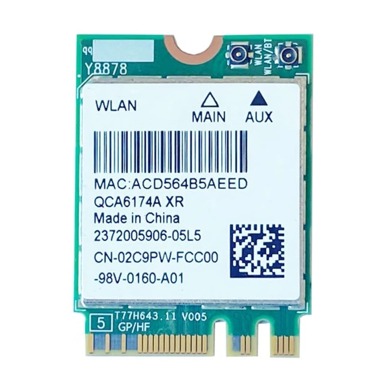 Card Mạng NGFF M.2, Mô-đun WiFi 802.11AC 867M 4.1 Băng tần kép 2.4G