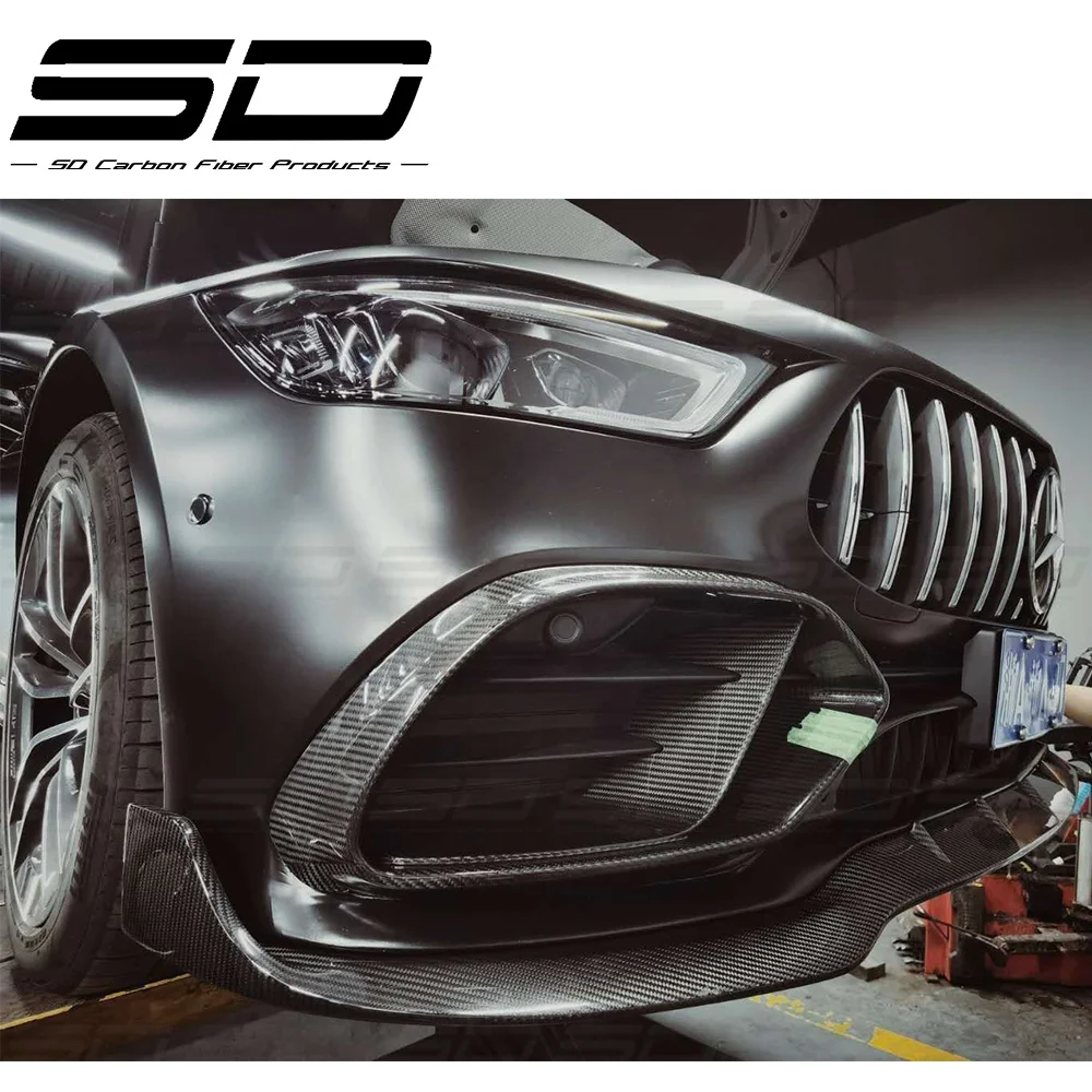 Dry Carbon Fiber Body Kit Front Lip For Merc AMG GT50 GT53