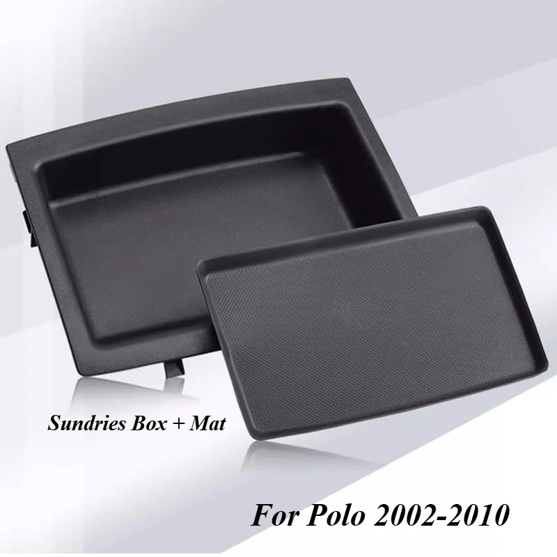 For Polo 2002-2010 New Without Cover Dashboard Storage Tray Debris Box + Mat 6Q0 858 719A 6Q0 857 465A 6Q0 858 168