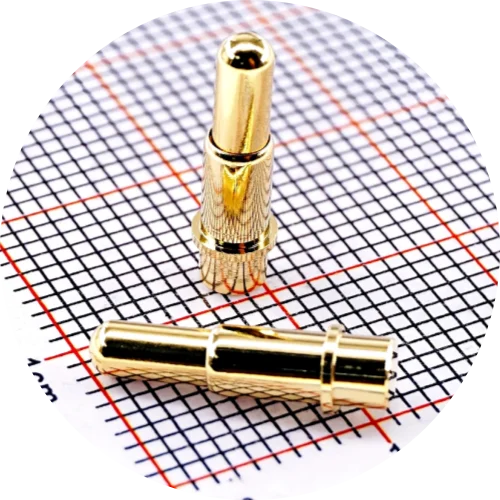 2/5/20 Stück Gesamtdurchmesser 4,0 mm Hochstrom-Pogo-Pin-Stecker 1A 2A 4A 5A Batterie Federbelastete Nadel Testsonde vergoldet – Detail 5