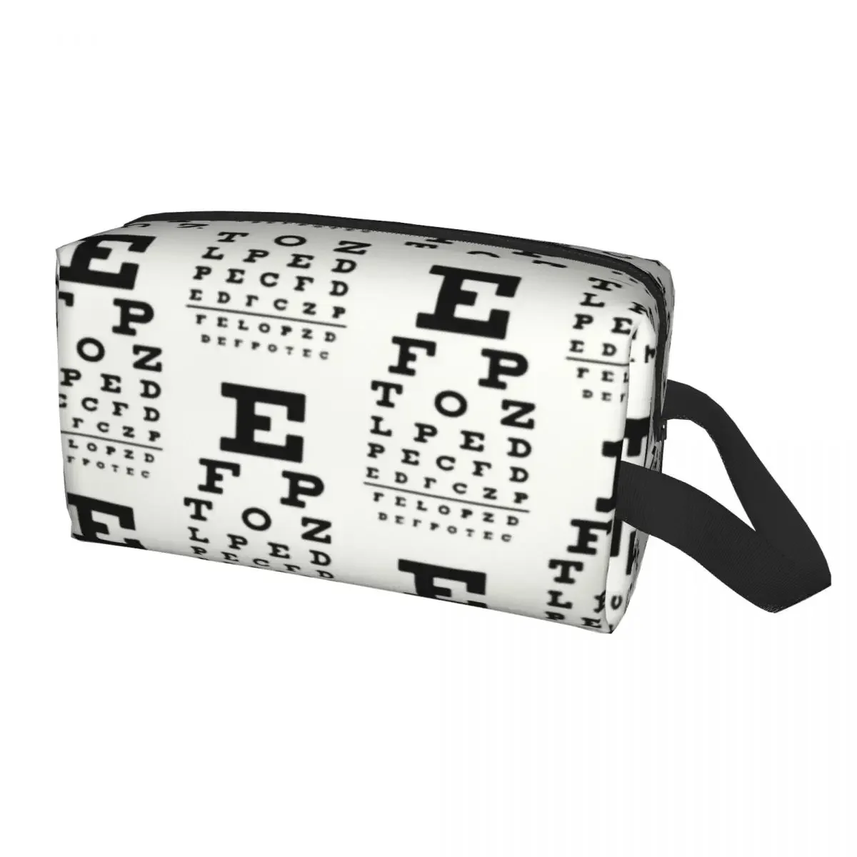 Opticians Eye Chart Makeup Bag for Women Travel Cosmetic Organizer Fashion Storage Toiletry Bags