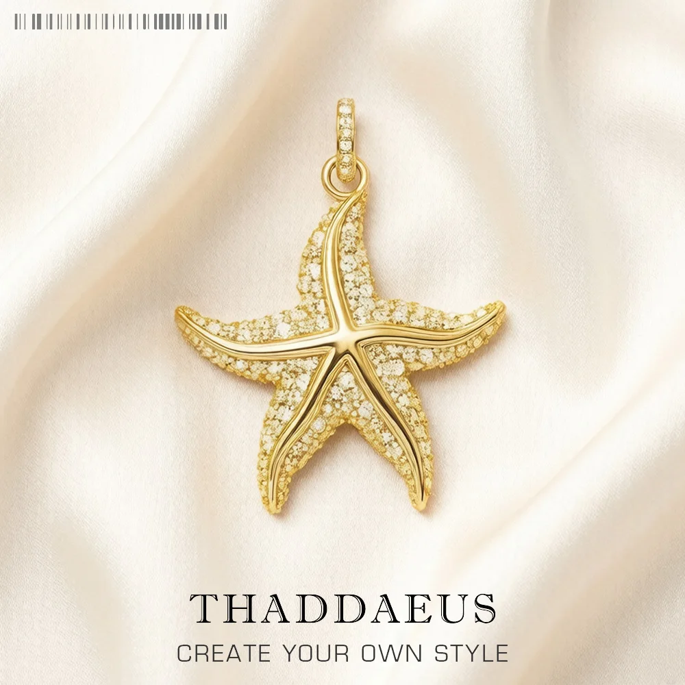 Pendant Golden Oceanstar Spring Brand New Fine Jewelry Romantic 925 Sterling Silver Accessories Deep Sea Gift For Women