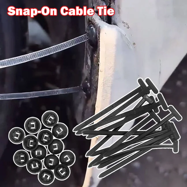 Nylon Universal Cable Tie Heavy Duty Self-Locking Zip Ties with Pin Button High Strength Fastening Strap for Car Repairing