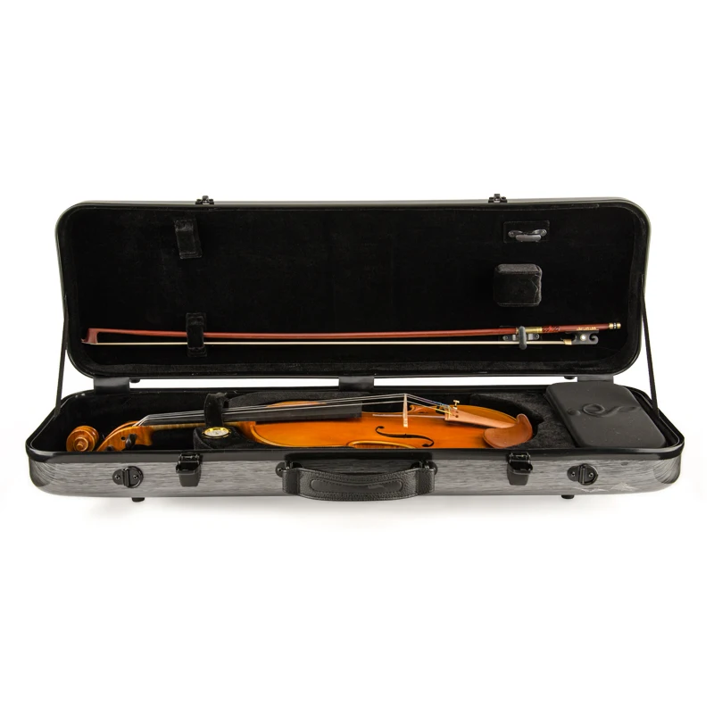 CHRISTINA Violin Case Rectangular Dark Gray VB64 4/4 Size Lightweight Waterproof Composite Materials with Straps