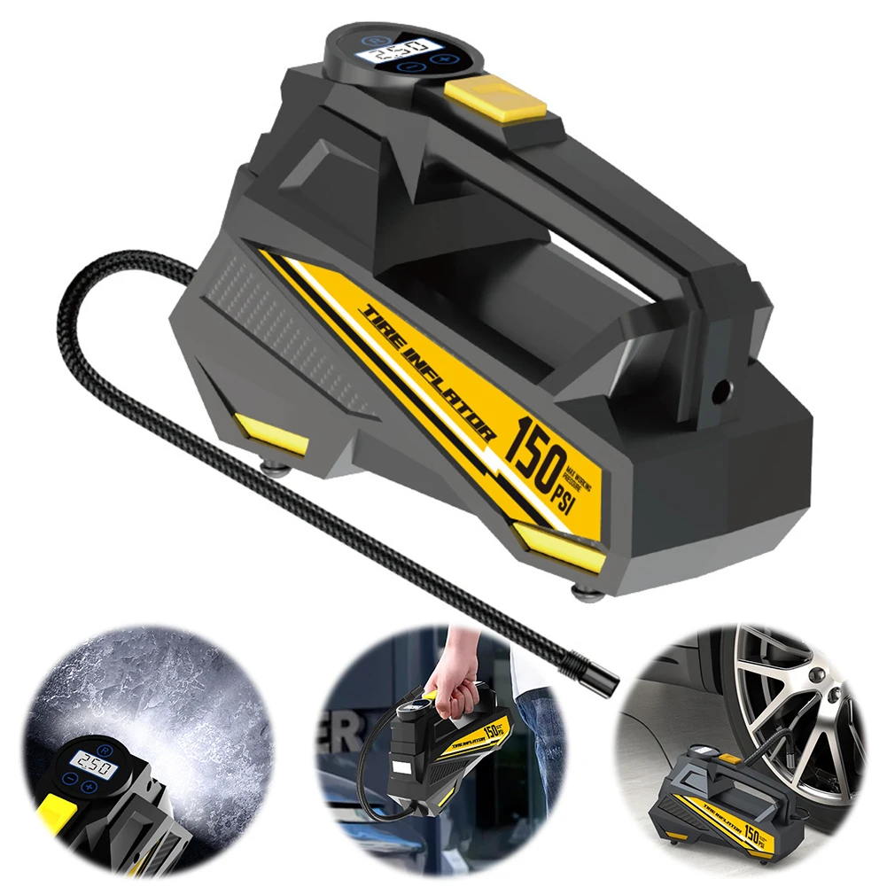 

150PSI Portable Car Inflator Pump Digital Display Auto Electric Pump Electric Air Pump for Automobile Bicycle Ball