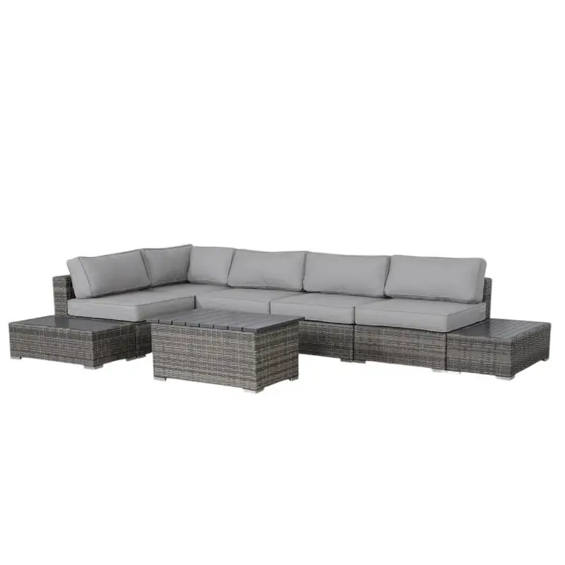 

Outdoor 4-Person Wicker Sofa Set with Cushions - Ready to Use, Stylish & Comfortable Patio Furniture for Gardens, Decks &